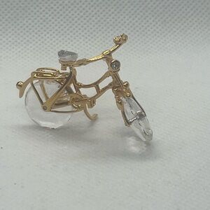 Swarovski Gold Tone Crystal Bicycle Figurine